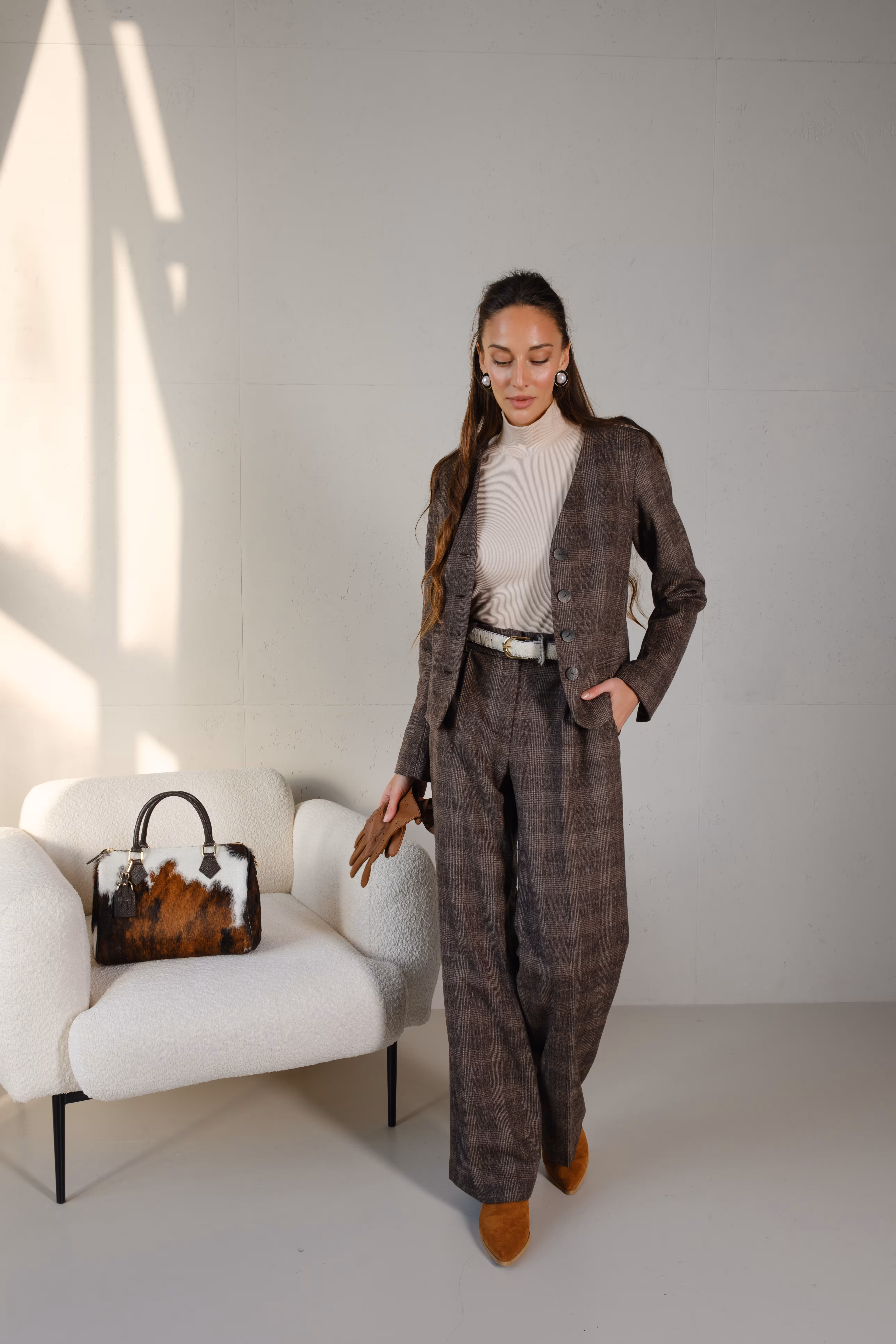 Checkered Suit with Pants 1