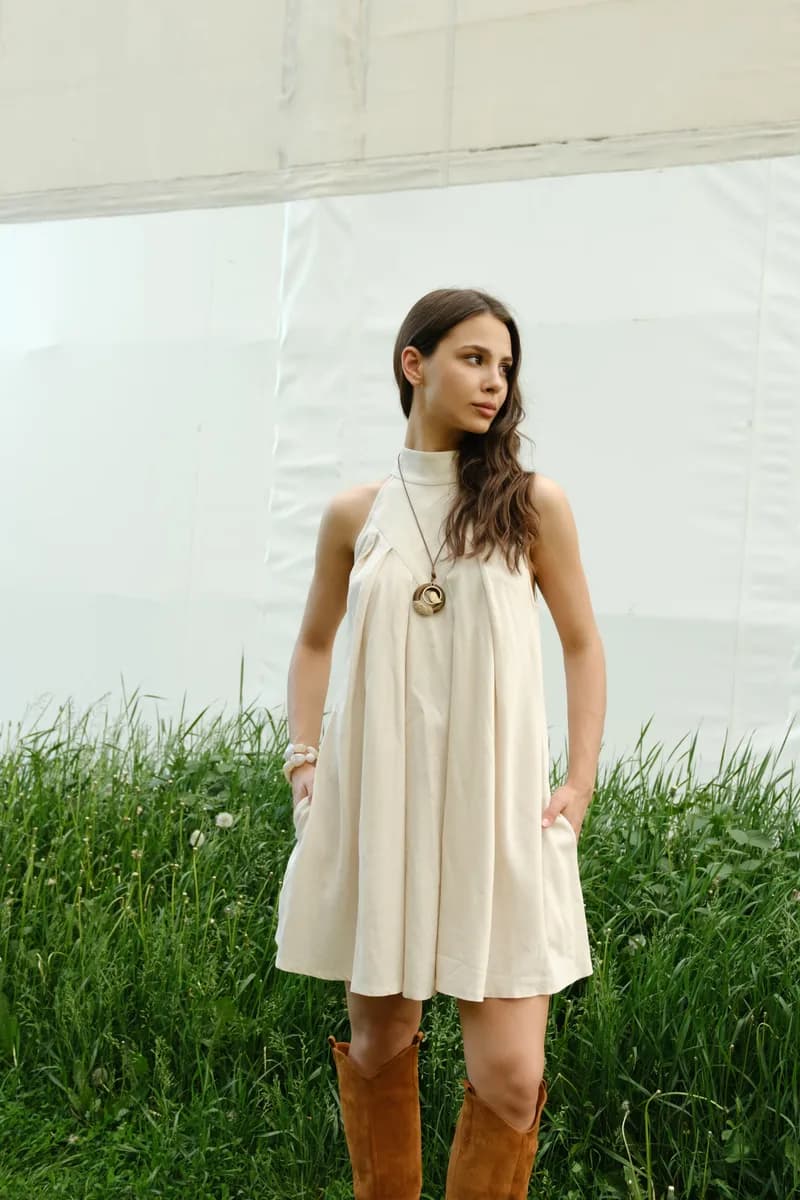 Linen mini Dress
